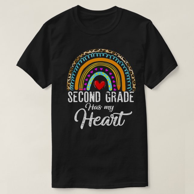 Andra Klass har mina hjärtlärare Valentines day T Shirt (Design framsida)
