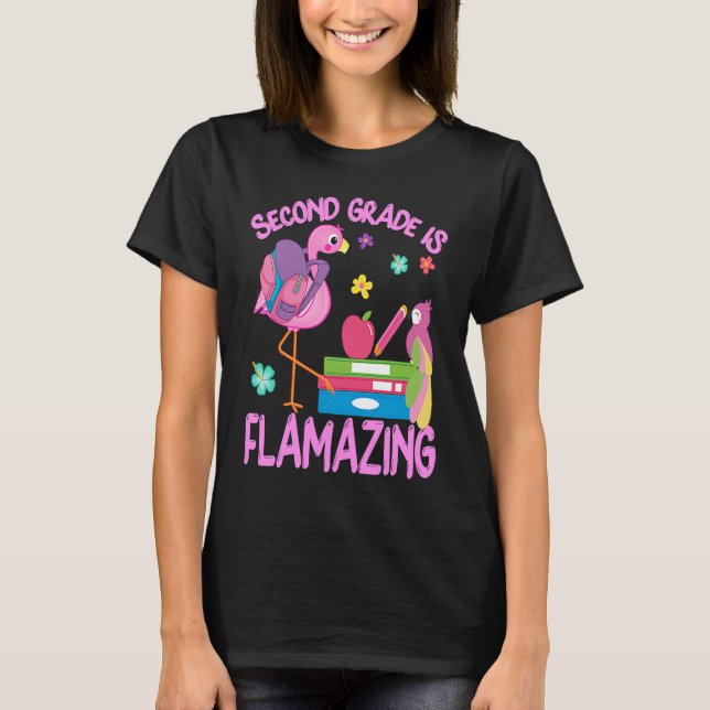 Andra Klass lamaserar Flamingo Fantastisk 2:a Gra T Shirt (Framsida)