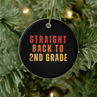 Andra Klass Lärare Back to school-vintagen Julgransprydnad Keramik