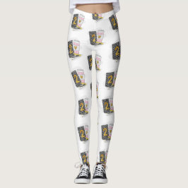 Andra Klass-läraren Black Preppy Notebook Coffee Leggings