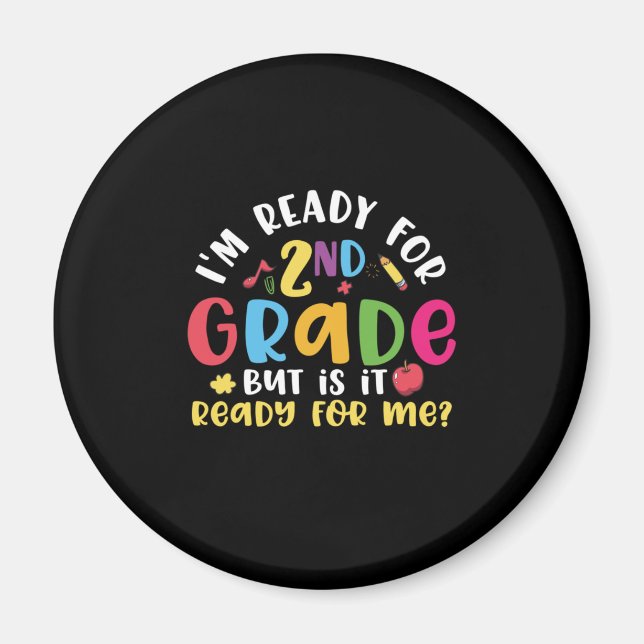 Andra Klass-läraren jag är Redo för andra Klass Magnet (Framsidan)