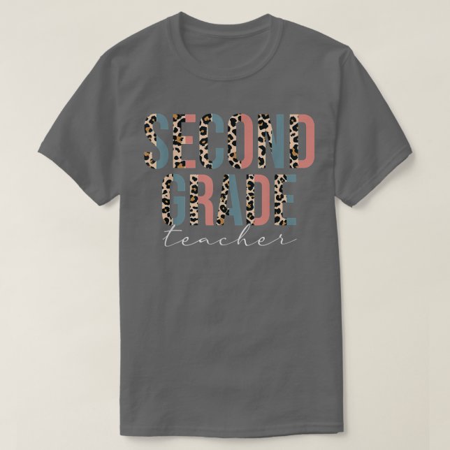 Andra Klass-läraren Leopard 2:a Klass-Roligten T Shirt (Design framsida)
