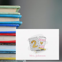 Andra Klass-läraren Vit Preppy Notebook Coffee