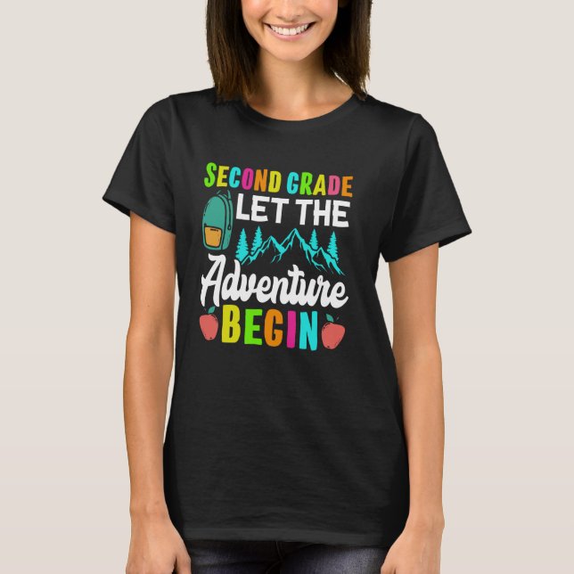 Andra Klass, låt Äventyr börja andra Klass T Shirt (Framsida)