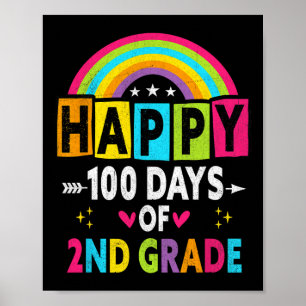 Andra Klass-Lycklig-100 dagar för lärare vid andra Poster