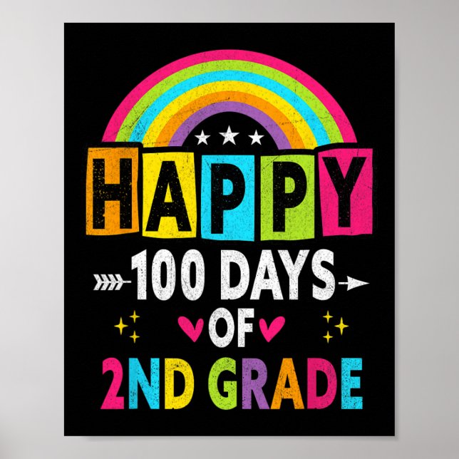 Andra Klass-Lycklig-100 dagar för lärare vid andra Poster (Framsidan)