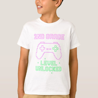 Andra Klass-nivån olåst T-Shirt - Neon Gamer Arca