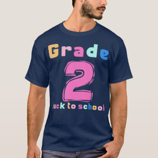 Andra Klass Rainbow Girls Boys Teacher Cute 2:a T Shirt