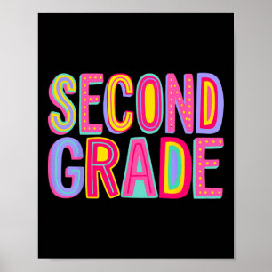 Andra Klass Rainbow Vibes andra Back to school Gra Poster