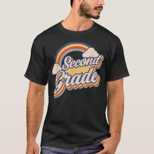 Andra Klass Retro Girls Boys Lärarteam 2:a Gra T Shirt