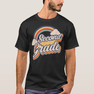 Andra Klass Retro Girls Boys Lärarteam 2:a Gra T Shirt
