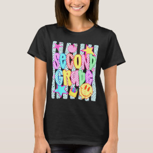 Andra klass rolig tillbaka till skolan glad första t shirt