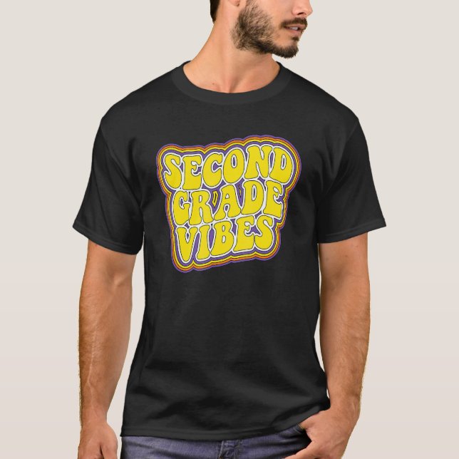 Andra Klass Vibes Retro Back to school Nya andra g T Shirt (Framsida)