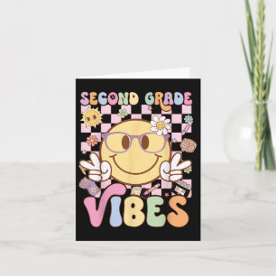 Andra Klass Vibes Smile Ansikte Back to school and Kort