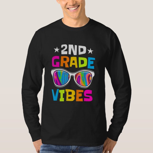 Andra Klass Vibes Sunglasses Back to school T- T Shirt (Framsida)