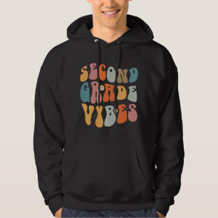 Andra Klass Vibes Tillbaka Till Skolan Groovy Skol Hoodie