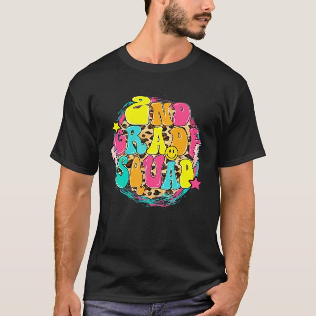 Andra Klassens Trupp Retro Leopard 2:a Klassens Lä T Shirt (Framsida)