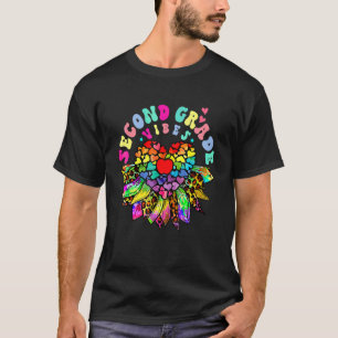 Andra Klassens Vibrationer Retro Solros Färgglatt T Shirt