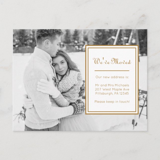 Ändra klassiskt foto från Adress med meddelande (Framsida)