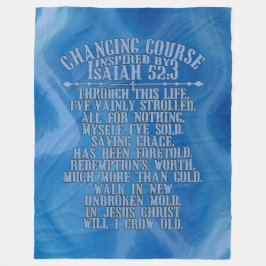 Ändra kurs Watercolr Blå himmel Fleece Blanket