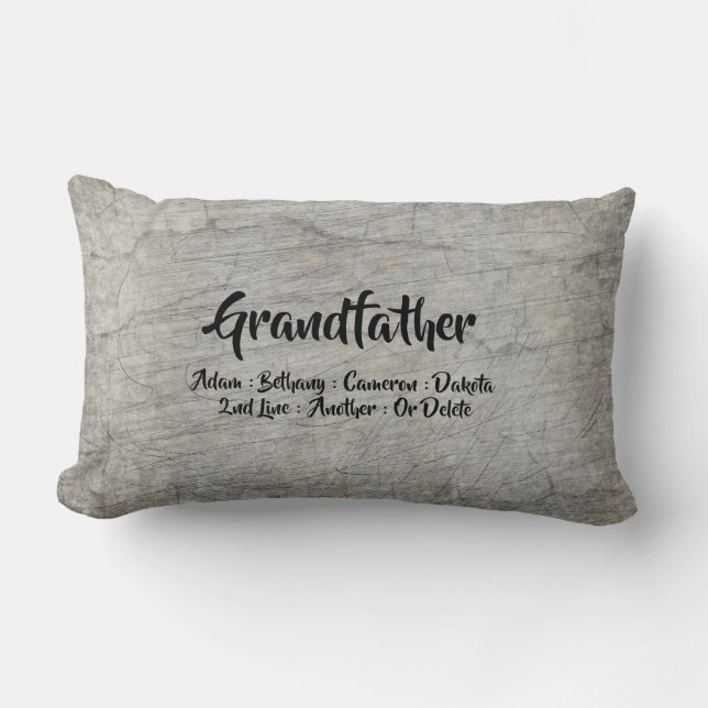 Ändra Lägg till Namn Grandfather Grandchildren Nam Lumbarkudde (Framsida)