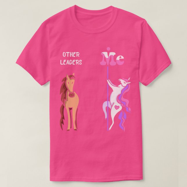 Andra ledare: "Unicorn Leader Funny Gift Ide" T Shirt (Design framsida)