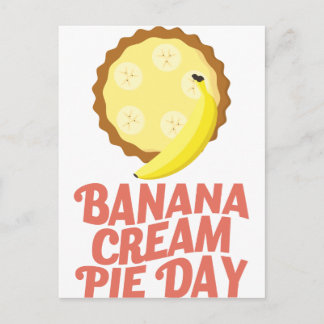 Andra mars - Paj-dagen för Banana Cream Vykort