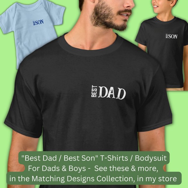 Ändra Namn, Bästa Pappa, Matcha Far Son T Shirt (Skapare uppladdad)