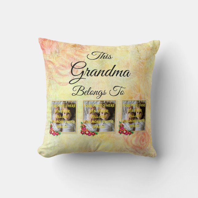 Ändra Namn-text Det här Grandma-Tillhöret till Fot Kudde (Framsida)