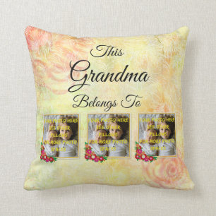 Ändra Namn-text Det här Tillhöret för Grandma Kudde