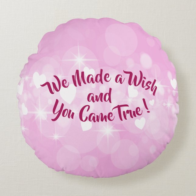 Ändra Namn-text som vi har önskat och du har gjort Rund Kudde (Framsidan)