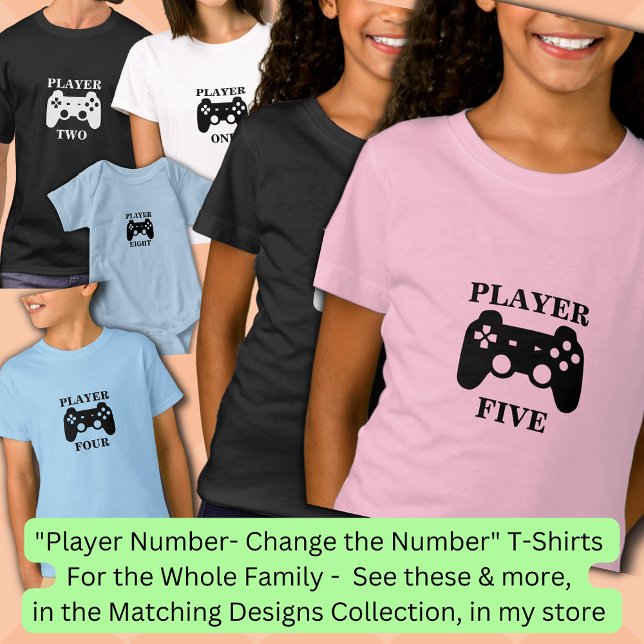 Ändra nummer, matchande flickspelare för spelare f t shirt (Skapare uppladdad)