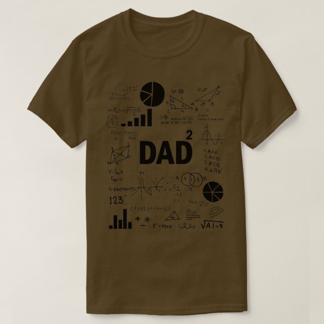andra Pappa-matematikens andra kraftflöde i pappa  T Shirt (Design framsida)
