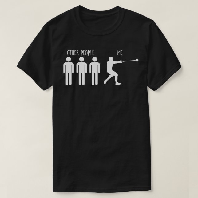 Andra personer medan jag gör Hammer Throwing Track T Shirt (Design framsida)