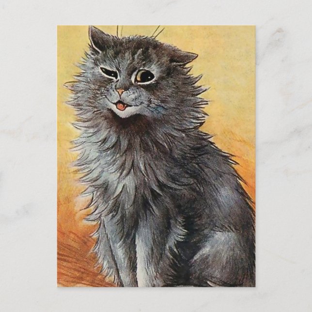 “Andra pris på kattshowen” av Louis Wain Vykort (Framsida)