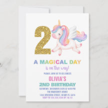 Andra regnbågsinbjudningar till Unicorn Birthday