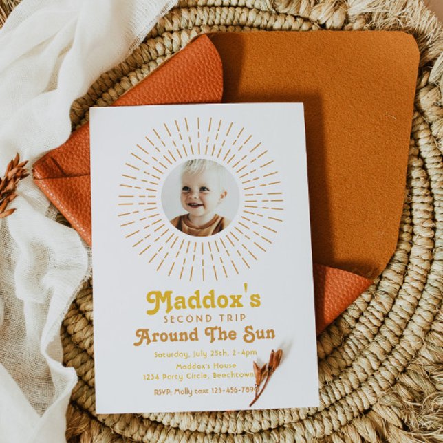 Andra Resa runt inbjudan till Sol | Boho (Skapare uppladdad)