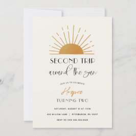 Andra Resa runt Sol:s födelsedag Inbjudningar