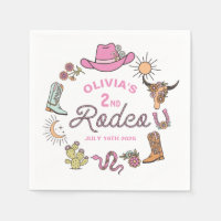 Andra Rodeo Rosa Western Cowboy 2:a födelsedagen