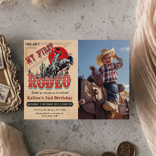 Andra Rodeo Western Cowboy, andra fotodagen Inbjudningar