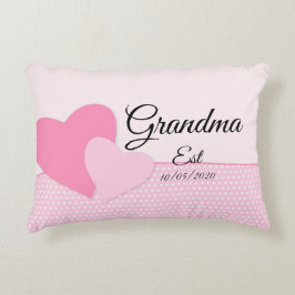 Ändra Rosa för textmormor, farmor, Baby Prydnadskudde