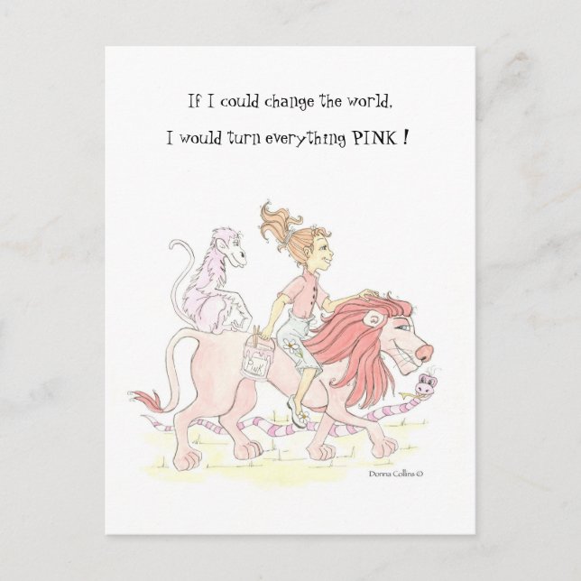 Ändra Rosan i världen Vykort (Framsida)