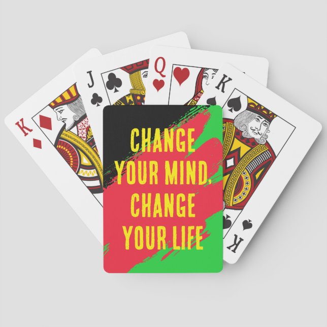Ändra sinnet, ändra ditt liv (RD/GRN/BLK) Casinokort (Baksidan)
