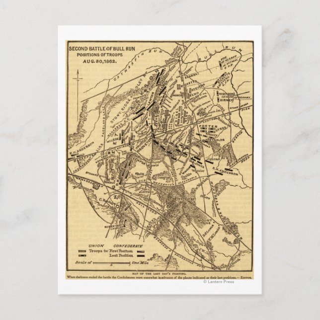 Andra slaget vid Bull Springa 3 Vykort (Framsida)