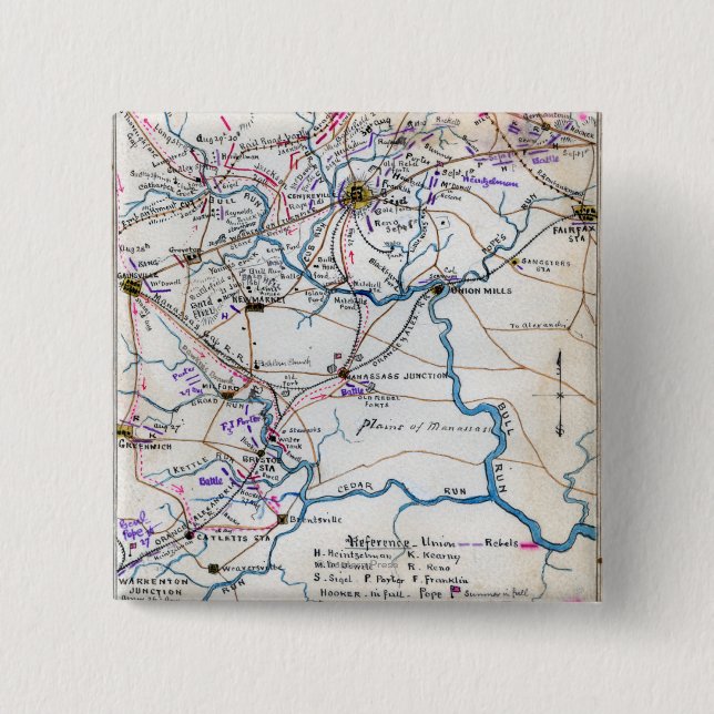 Andra slaget vid Bull Springa 4 Knapp (Framsida)