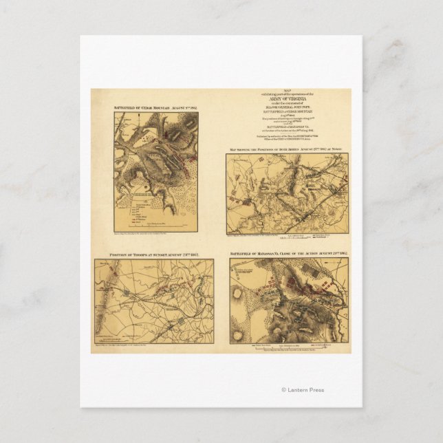 Andra slaget vid Bull Springa 5 Vykort (Framsida)