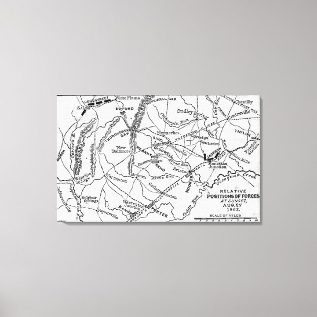 Andra slaget vid Bull Springa Canvastryck (Framsida)