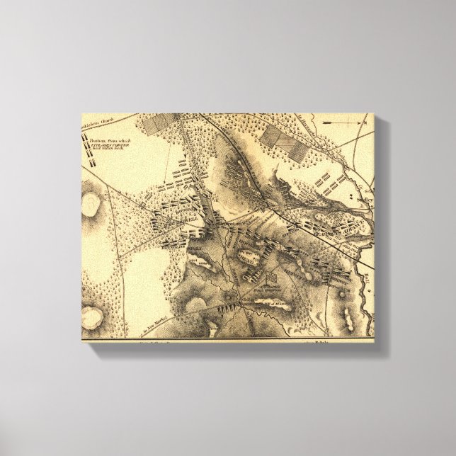 Andra slaget vid Bull Springa Canvastryck (Framsida)