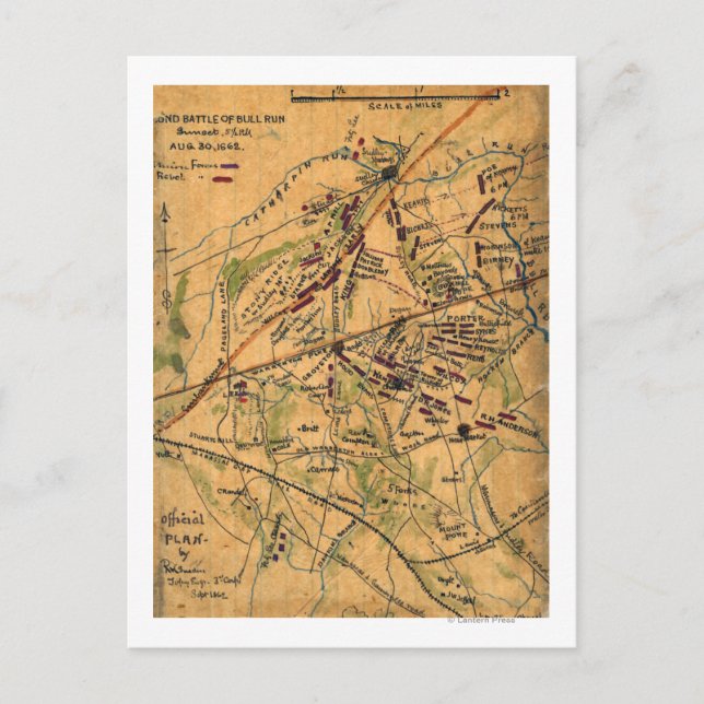 Andra slaget vid Bull Springa Vykort (Framsida)