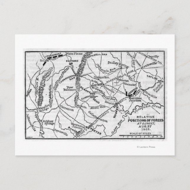 Andra slaget vid Bull Springa Vykort (Framsida)